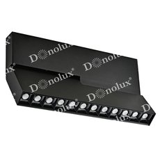 Точечный светильник с металлическими плафонами чёрного цвета Donolux DL18786/12C Black