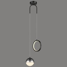 Светильник с арматурой чёрного цвета, пластиковыми плафонами Velante 431-106-02