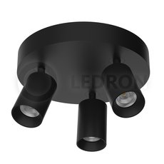 Спот с металлическими плафонами чёрного цвета LEDRON SAGITONY R3 R40-BL