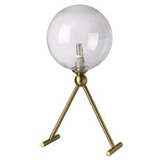 Настольная лампа с стеклянными плафонами прозрачного цвета Crystal lux ANDRES LG1 BRONZE/TRANSPARENTE