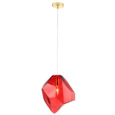 Светильник с стеклянными плафонами Crystal lux NUESTRO SP1 GOLD/RED