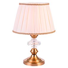 Настольная лампа с арматурой бронзы цвета, плафонами белого цвета Crystal lux IRIDIUM LG1