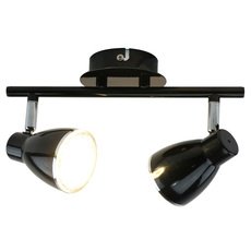 Спот с металлическими плафонами чёрного цвета Arte Lamp A6008PL-2BK