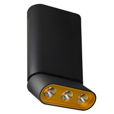 Точечный светильник с металлическими плафонами чёрного цвета Lumien Hall 8005/3CM-BK-GD