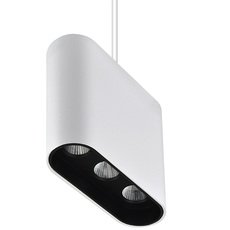 Светильник с металлическими плафонами белого цвета Lumien Hall 8004/3P-WT-BK