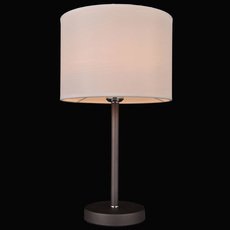 Настольная лампа с арматурой коричневого цвета, текстильными плафонами Natali Kovaltseva 75005/1T ANTI GRAY