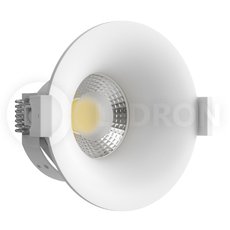 Точечный светильник с арматурой белого цвета, металлическими плафонами LEDRON MJ1003 White