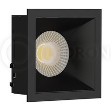Точечный светильник с металлическими плафонами чёрного цвета LEDRON RISE KIT BL-1