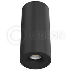 Точечный светильник с арматурой чёрного цвета, плафонами чёрного цвета LEDRON MJ1027GB220mm