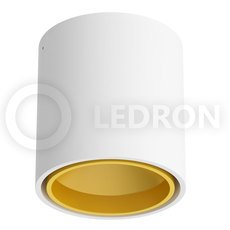 Точечный светильник с металлическими плафонами LEDRON KEA R ED-GU10 WHITE/GOLD