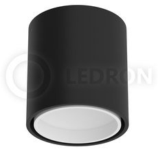 Точечный светильник с металлическими плафонами чёрного цвета LEDRON KEA R ED-GU10 BLACK/WHITE