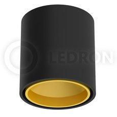 Точечный светильник с арматурой чёрного цвета LEDRON KEA R ED-GU10 BLACK/GOLD
