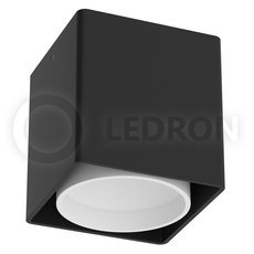 Точечный светильник с арматурой чёрного цвета, плафонами чёрного цвета LEDRON KEA ED-GU10 BLACK/WHITE