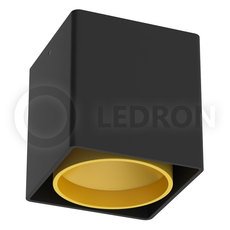 Точечный светильник с арматурой чёрного цвета LEDRON KEA ED-GU10 BLACK/GOLD