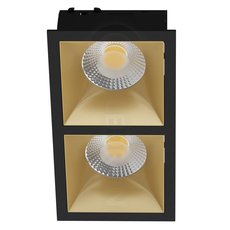 Точечный светильник с арматурой чёрного цвета, металлическими плафонами LEDRON RISE KIT G-BL-2