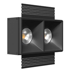 Точечный светильник с металлическими плафонами чёрного цвета LEDRON Rise SQ H KIT2 Black