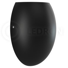 Бра с арматурой чёрного цвета, плафонами чёрного цвета LEDRON WWF1106-C-WW-BL IP65