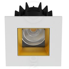 Точечный светильник с арматурой белого цвета, плафонами белого цвета LEDRON FAST TOP SQ MINI WHITE-GOLD