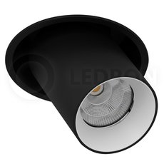 Точечный светильник с металлическими плафонами чёрного цвета LEDRON EVA DANNY MINI BL-WH