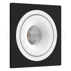 Точечный светильник с арматурой чёрного цвета, металлическими плафонами LEDRON LH10BW SQ