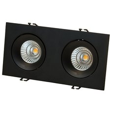Точечный светильник с арматурой чёрного цвета, металлическими плафонами LEDRON LD0032-20W-B 3000K