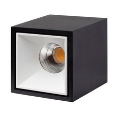 Точечный светильник с арматурой чёрного цвета LEDRON KUBING Black/White