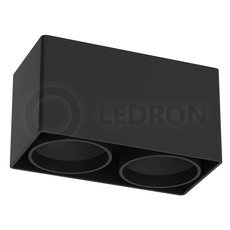 Точечный светильник с металлическими плафонами LEDRON KEA 2ED-GU10 BLACK