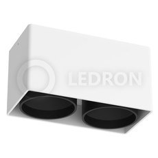Точечный светильник с арматурой белого цвета LEDRON KEA 2ED-GU10 WHITE/BLACK