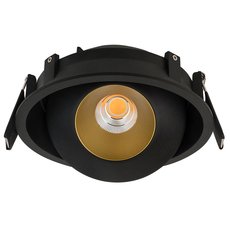 Точечный светильник с металлическими плафонами чёрного цвета LEDRON KRIS IN Black/Gold