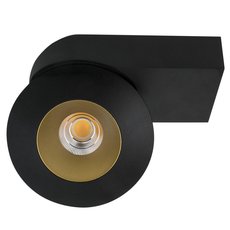 Точечный светильник с арматурой чёрного цвета LEDRON KRIS SLIM Black/Gold