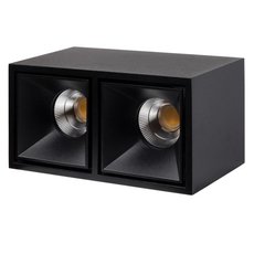 Точечный светильник с плафонами чёрного цвета LEDRON KUBING 2 Black