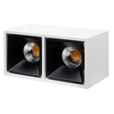 Точечный светильник с арматурой белого цвета, металлическими плафонами LEDRON KUBING 2 White/Black