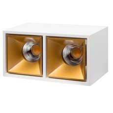 Точечный светильник с металлическими плафонами LEDRON KUBING 2 White/Gold