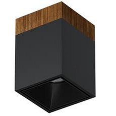 Точечный светильник с арматурой чёрного цвета LEDRON KUBING 130 Wooden Black