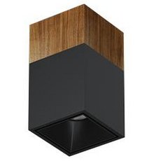 Точечный светильник с арматурой чёрного цвета LEDRON KUBING 160 Wooden Black