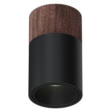 Точечный светильник с арматурой чёрного цвета LEDRON RINBOK 160 Wooden Black