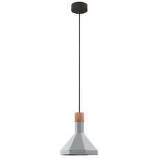 Светильник с арматурой чёрного цвета, плафонами серого цвета LEDRON SCOPE C Wood 55