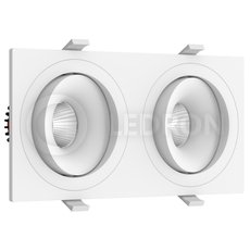 Точечный светильник с арматурой белого цвета, металлическими плафонами LEDRON MJ-1006GW 2SQ