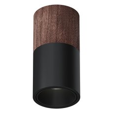 Точечный светильник с арматурой чёрного цвета LEDRON RINBOK 190 Wooden Black