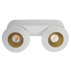 Точечный светильник с металлическими плафонами LEDRON KRIS SLIM 2 White/Gold