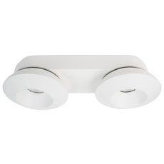 Точечный светильник с арматурой белого цвета, металлическими плафонами LEDRON KRIS SLIM 2 White/Grey