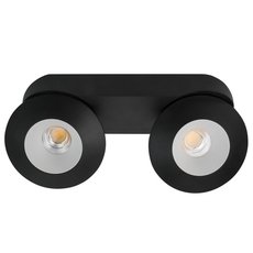 Точечный светильник с плафонами белого цвета LEDRON KRIS SLIM 2 Black/White