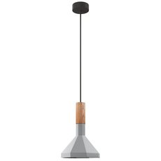 Светильник с арматурой чёрного цвета, плафонами серого цвета LEDRON SCOPE C Wood 130