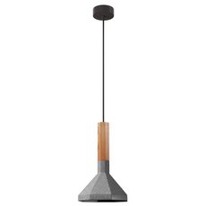 Светильник с арматурой чёрного цвета, плафонами серого цвета LEDRON SCOPE B Wood 185