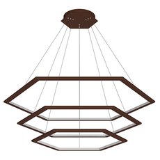 Светильник с арматурой коричневого цвета, металлическими плафонами LEDRON GALAXY COMBO 3 Brown 3000K