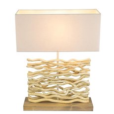 Настольная лампа с текстильными плафонами белого цвета Globo 21647