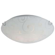 Настенно-потолочный светильник с стеклянными плафонами белого цвета Globo 40400-2