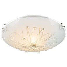 Настенно-потолочный светильник с стеклянными плафонами белого цвета Globo 40402-1
