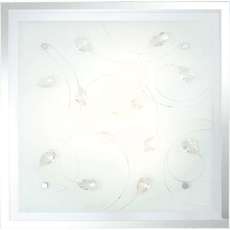 Настенно-потолочный светильник с стеклянными плафонами белого цвета Globo 40408-3