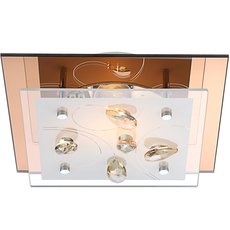 Настенно-потолочный светильник с арматурой хрома цвета, плафонами белого цвета Globo 40412